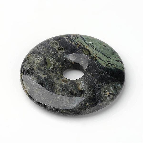 

PandaHall Natural Kambaba Jasper Pendants, Donut/Pi Disc, Donut Width: 16mm, 40x6mm, Hole: 8mm Kambaba Jasper Donut