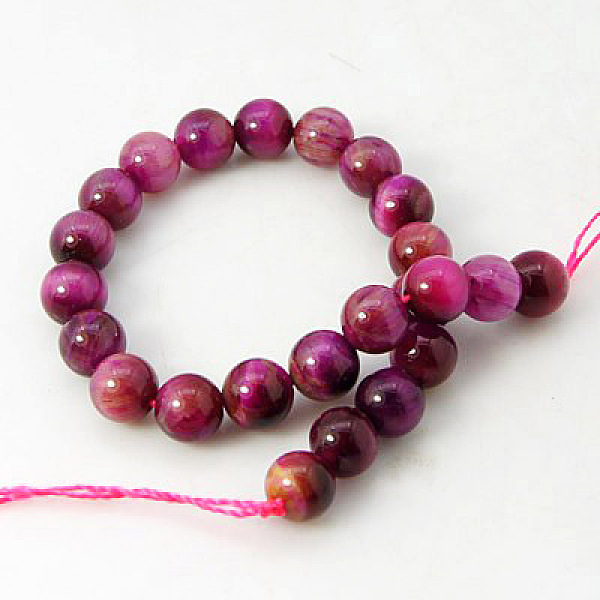 

PandaHall Natural Rose Tiger Eye Beads Strands, Dyed & Heated, Round, Deep Pink, 4mm, Hole: 1mm Tiger Eye Round Pink