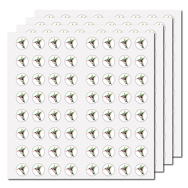 

PandaHall Waterproof Self-Adhesive Picture Stickers, Flat Round, Gold, Fly Pattern, 150x150mm, sticker: 1.27cm in diameter, 8 sheets/set...., Green