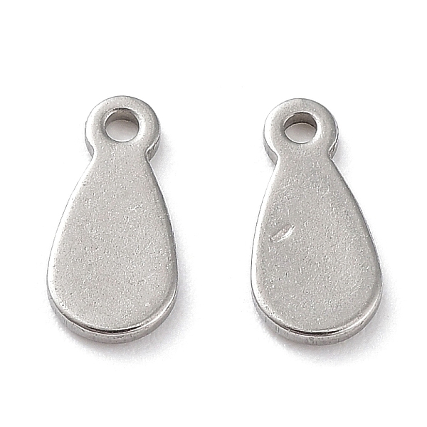 

PandaHall 201 Stainless Steel Charms, Teardrop Charm, Stainless Steel Color, 8x3.5x0.7mm, Hole: 0.9mm 201 Stainless Steel Teardrop