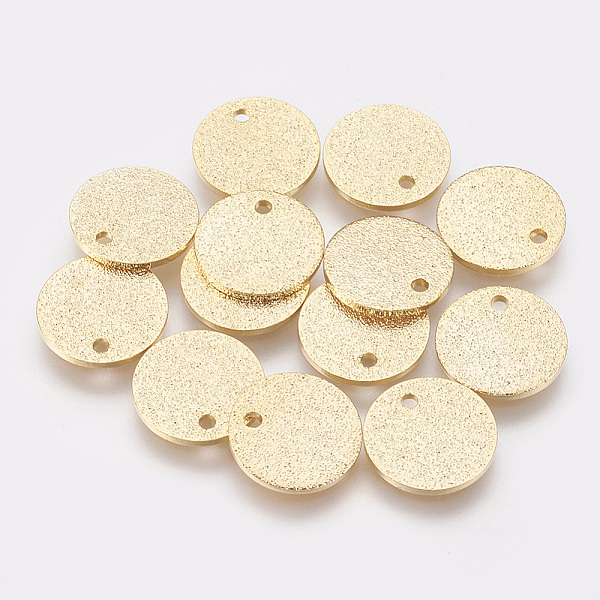 

PandaHall Brass Charms, Nickel Free, Real 18K Gold Plated, Flat Round, 12x1mm, Hole: 1mm Brass Flat Round