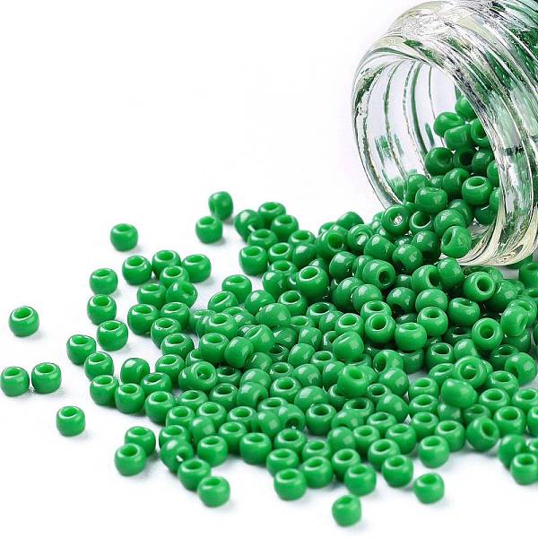 

PandaHall TOHO Round Seed Beads, Japanese Seed Beads, (47D) Opaque Shamrock, 11/0, 2.2mm, Hole: 0.8mm, about 1110pcs/bottle, 10g/bottle..., Green