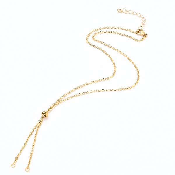 

PandaHall 304 Stainless Steel Cable Chain Necklace Making, with Slider Stopper Beads and Lobster Claw Clasps, Golden, 20.86 inch(53cm) 304...