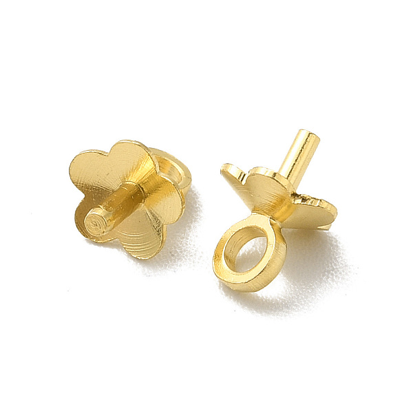 

PandaHall Brass Peg Bails, For Half Drilled Beads, Cadmium Free & Lead Free, Flower, Real 24K Gold Plated, 7x5x5mm, Hole: 2mm, Pin: 0.8mm...