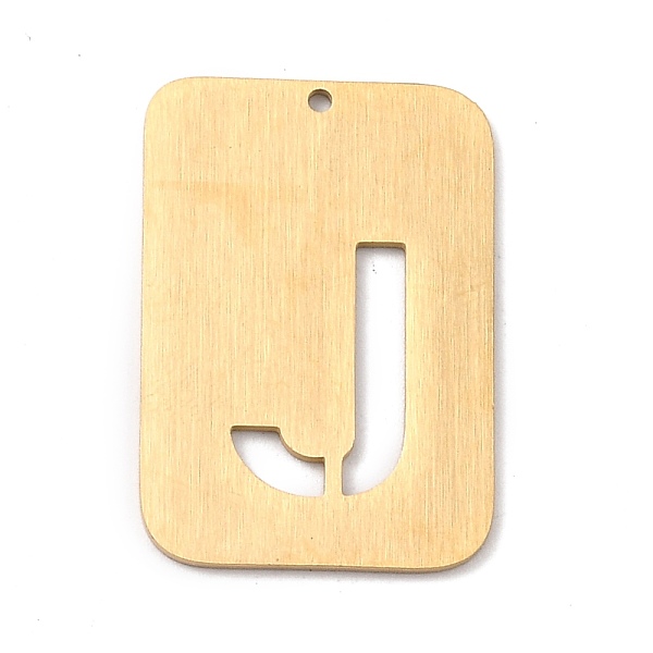 

PandaHall Ion Plating(IP) 304 Stainless Steel Pendants, Rectangle with Alphabet, Hollow, Letter.J, 32x22x1mm, Hole: 1.5mm 304 Stainless...