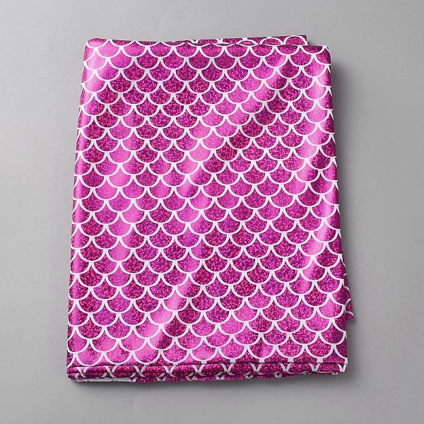 Tissu polyester à motif d'écailles de poisson