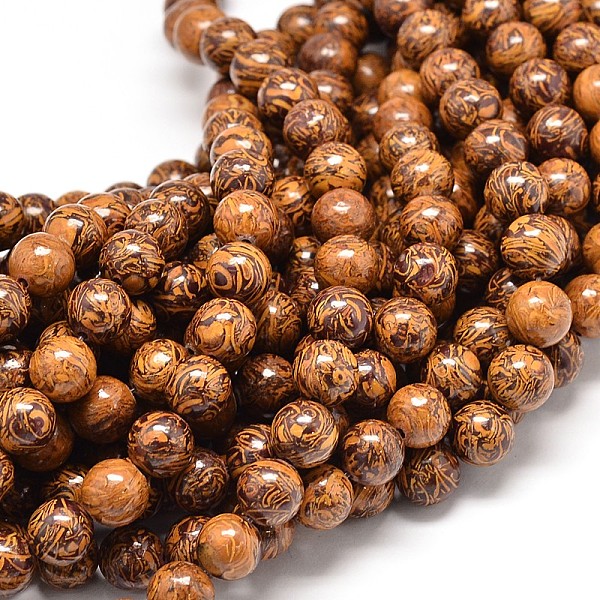 

PandaHall Natural Elephant Skin Jasper/Miriam Stone/Calligraphy Stone Bead Strands, Round, 10mm, Hole: 1mm, about 40pcs/strand, 15.7 inch...