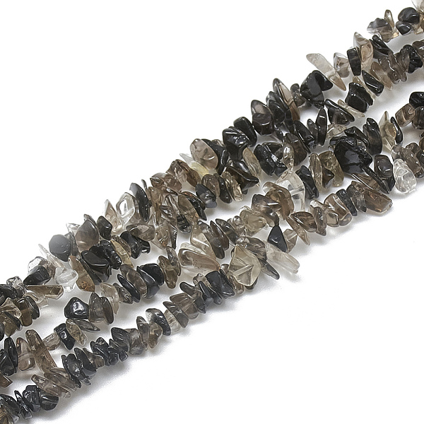

PandaHall Natural Smoky Quartz Beads Strands, Chip, 3~11x3~5x1~4mm, Hole: 1mm, about 380~400pcs/strand, 33 inch Smoky Quartz Chip