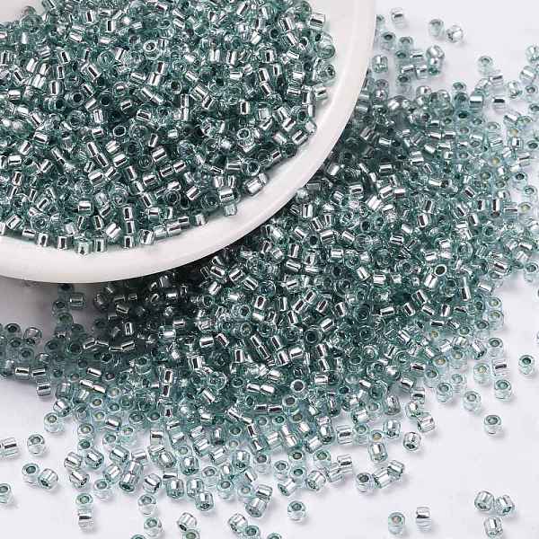 

PandaHall Cylinder Seed Beads, Silver Lined, Round Hole, Uniform Size, Light Blue, 2x1.5mm, Hole: 0.8mm, about 40000pcs/bag, about 450g/bag...