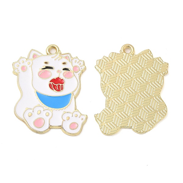 

PandaHall Alloy Enamel Pendants, Golden, Cat Charm, White, 29x23x1.4mm, Hole: 1.6mm Alloy+Enamel Cat Shape White