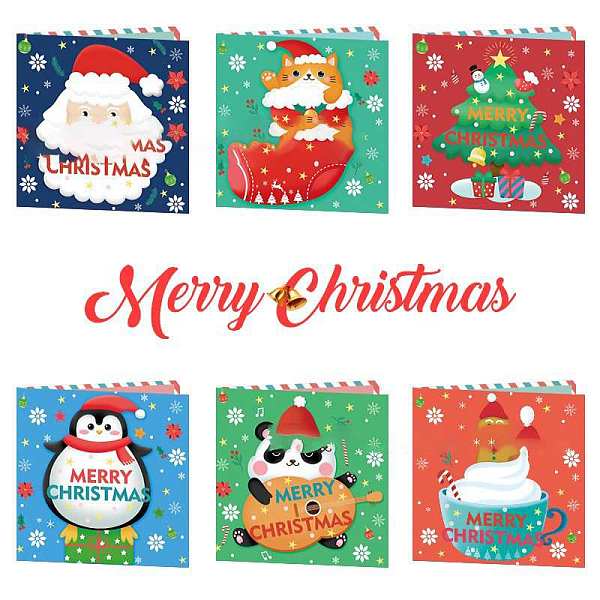 

PandaHall DIY Merry Christmas Greeting Card Diamond Painting Kit, Including Resin Rhinestones Bag, Diamond Sticky Pen, Tray Plate and Glue...