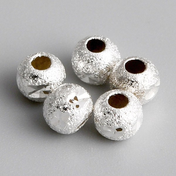 

PandaHall Brass Spacer Beads, Long-Lasting Plated, Round, 925 Sterling Silver Plated, 4x3.5mm, Hole: 1.5mm Brass Round