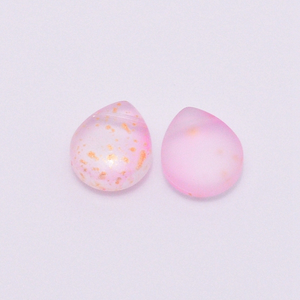 

PandaHall Transparent Czech Glass Pendants, with Gold Foil, Teardrop, Pink, 12x10x5mm, Hole: 1mm Glass Teardrop Pink