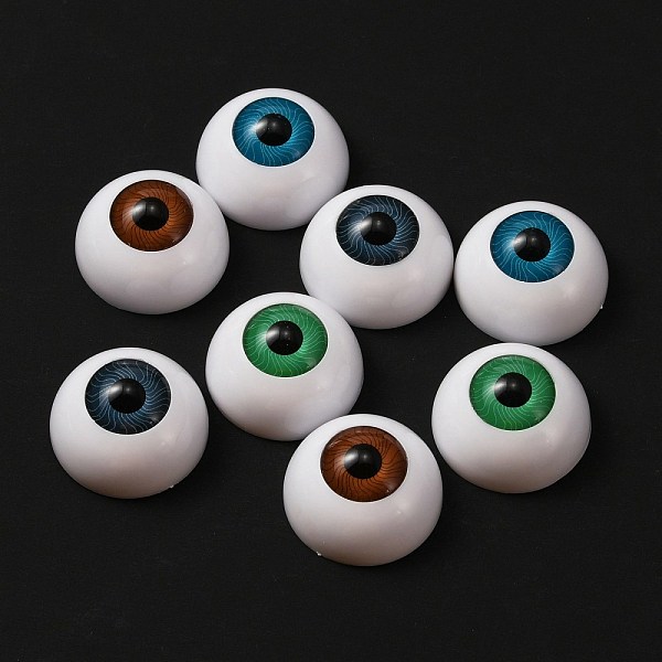 

PandaHall Craft Eyes, Acrylic Outside and Resin Filling Inside, for Doll Making, Half Round, Mixed Color, 26x14mm, 8pcs/set Acrylic Eye..., Multicolor