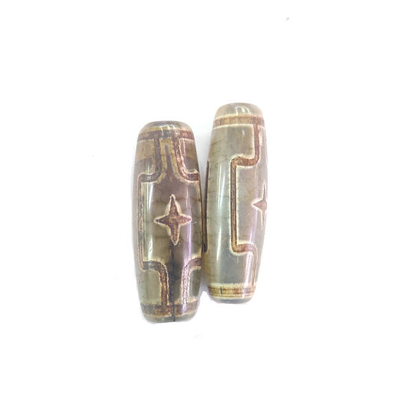 

PandaHall Tibetan Style dZi Beads, Natural Agate Beads, Dyed & Heated, Oval, Star Pattern, 28.5~32x10~12.5mm, Hole: 1.5~3mm Tibetan Agate...