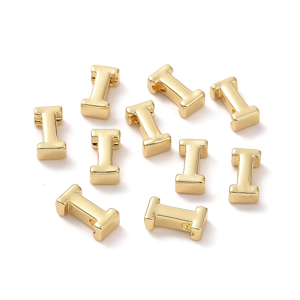 

PandaHall Brass Charms, Long-Lasting Plated, Letter, Letter.I, I: 8.5x3x3mm, Hole: 1.6mm Brass Letter I