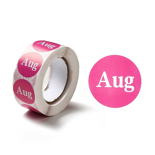 

PandaHall Paper Sticker Rolls, Round Dot Decals for DIY Scrapbooking, Craft, Camellia, 25mm, about 500pcs/roll Paper Word Pink