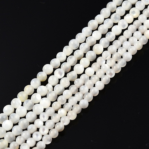 

PandaHall Natural White Shell Bead Strands, Round, 2~2.5mm, Hole: 0.6mm, about 172~173pcs/strand, 14.57 inch~14.69 inch(37~37.3cm) White...