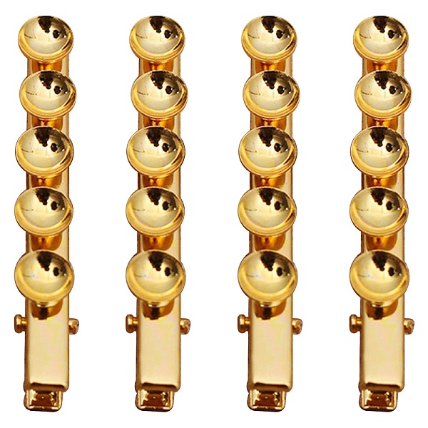 

PandaHall Electroplate Iron Alligator Hair Clips, with Brass Tray, Golden, 60x6mm, Half Round Tray: 8mm Brass