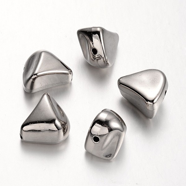 

PandaHall Triangle CCB Plastic Beads, Platinum, 21x20x14mm, Hole: 2.5mm Plastic Triangle