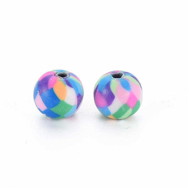

PandaHall Handmade Polymer Clay Beads, for DIY Jewelry Crafts Supplies, Round, Medium Sea Green, 8.5~9x8mm, Hole: 1.8mm Polymer Clay Round