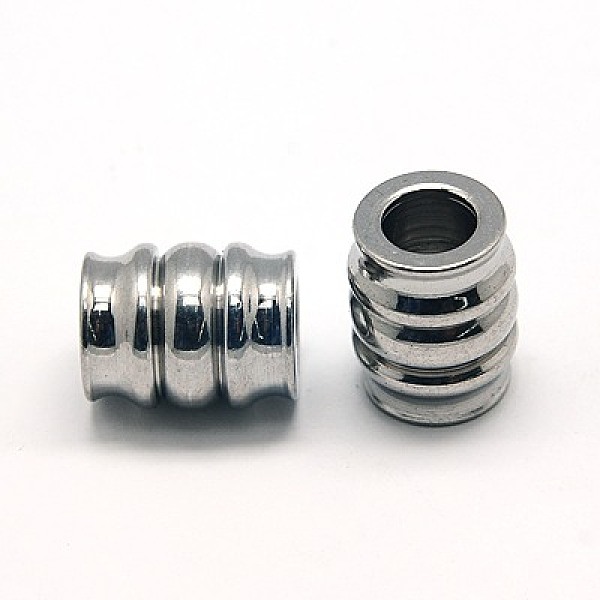 

PandaHall Stainless Steel Color, 12x15mm 304 Stainless Steel Column