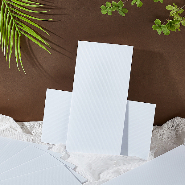 

PandaHall 10 Sheets Plastic Board Sheet, 15.3x30cm White Corrugated Plastic Sheets Rectangle Moldable Plastic Sheets for Model Building...