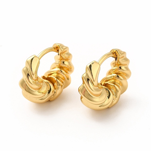 

PandaHall Twist Ring Rack Plating Brass Hoop Earring for Women, Long-Lasting Plated, Lead Free & Cadmium Free, Real 18K Gold Plated...
