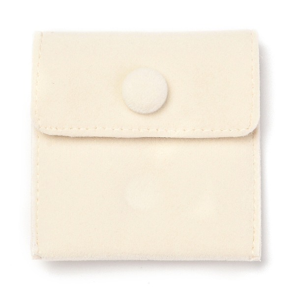 

PandaHall Square Velvet Jewelry Bags, with Snap Fastener, PapayaWhip, 6.7~7.3x6.7~7.3x0.95cm Velvet Orange