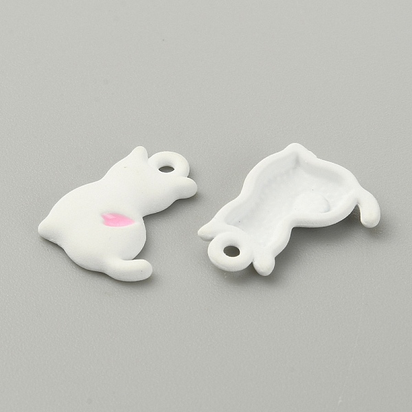 

PandaHall Spray Printed Alloy Pendants, Cat Charm, White, 15.5x11.5x2.5mm, Hole: 1.5mm Alloy Cat Shape White