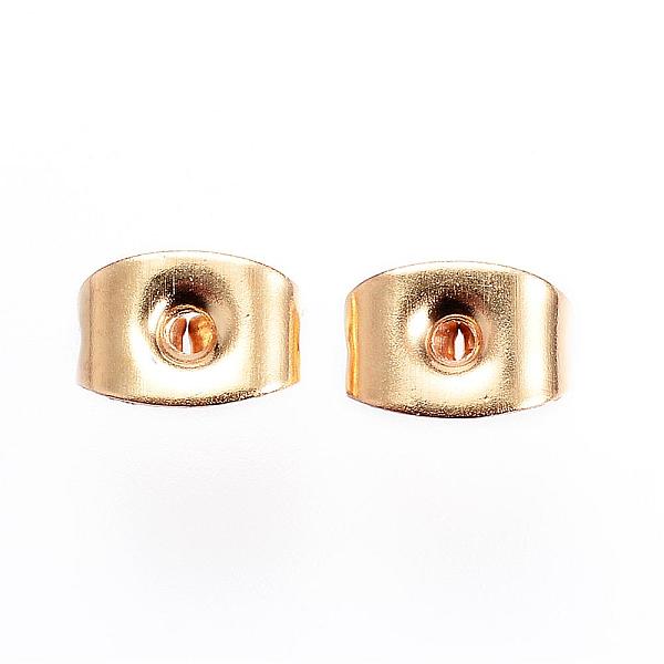 

PandaHall 304 Stainless Steel Ear Nuts, Friction Earring Backs for Stud Earrings, Golden, 6x4x3.5mm, Hole: 0.8mm 304 Stainless Steel