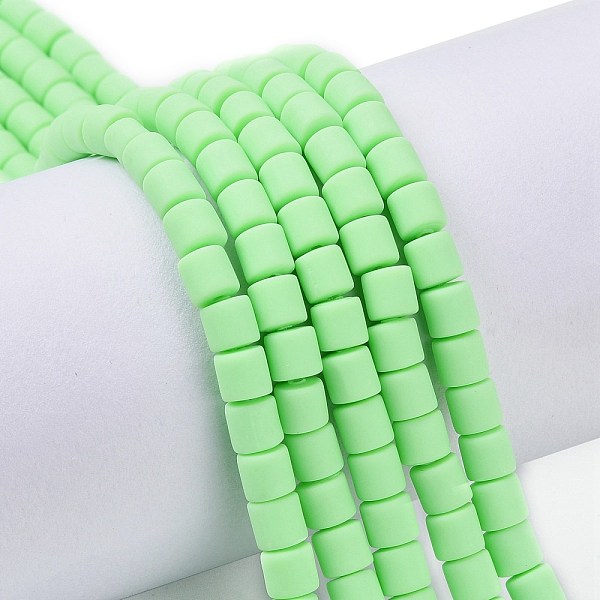 

PandaHall Handmade Polymer Clay Bead Strands, Column, Pale Green, 6.5x6mm, Hole: 1.2mm, about 61pcs/strand, 15.75 inch(40cm) Polymer Clay...