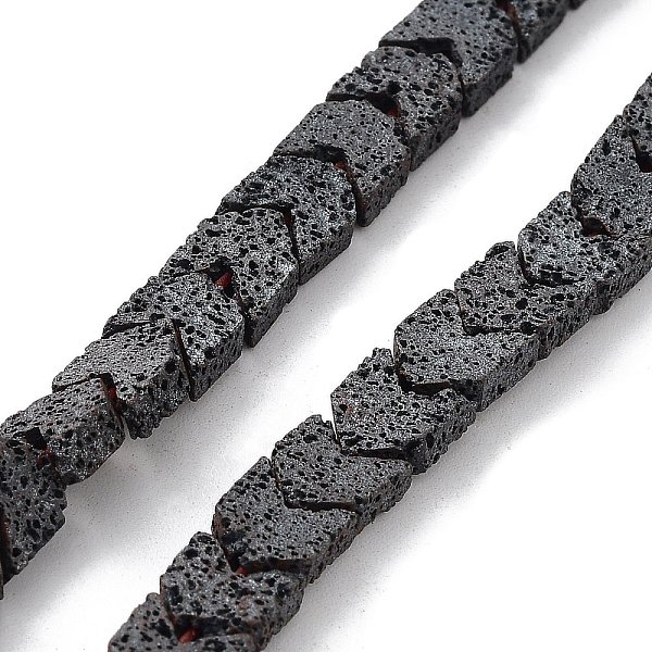 

PandaHall Natural Lava Rock Beads Strands, Frosted, Arrow, 7.5x6.5x3mm, Hole: 1mm, about 56pcs/strand, 15.94''(40.5cm) Lava Rock Arrow