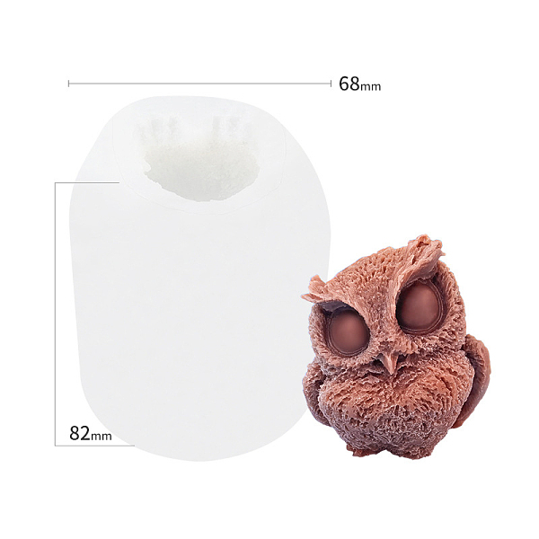 Owl Shape DIY Candle Silicone Molds