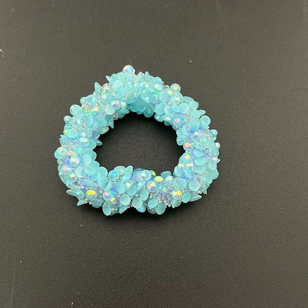 Perles de cœur creuses en résine strass bling bling