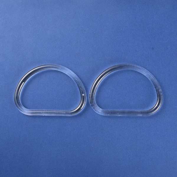 

PandaHall Plastic Handbag Handle, for Purse Making, D Shape, Clear, 8.9x12.3x1cm, Inner Diameter: 6.85x10.3cm Plastic Clear