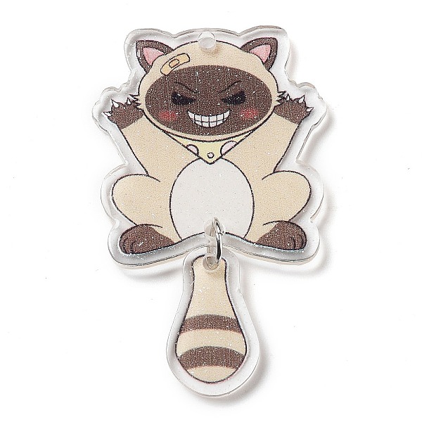 

PandaHall Acrylic Pendants, Cat, Beige, 55x32x2.5mm, Hole: 1.8mm Alloy+Acrylic Cat Shape Yellow