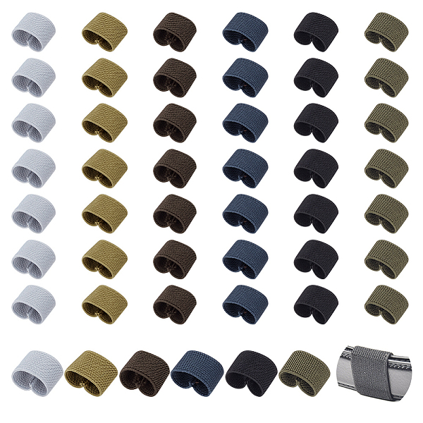 

PandaHall WADORN 48pcs Bag Strap Loop Keepers, 6 Colors Elastic Belt Webbing Holder Polyester Tactical Wide Strap Loop Keepers for Wide..., Multicolor