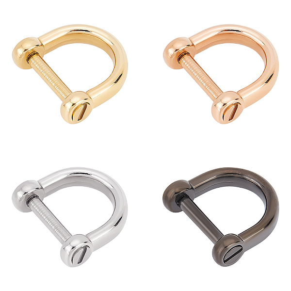 

PandaHall Unicraftale 4Pcs 4 Colors 304 Stainless Steel D-Ring Anchor Shackle Clasps, Mixed Color, 18.5x18x6mm, 1pc/color Stainless Steel...