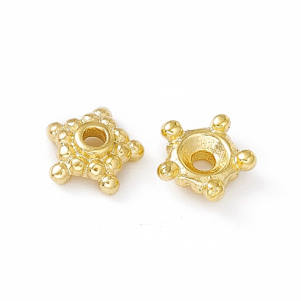 

PandaHall Brass Spacer Beads, Cadmium Free & Lead Free, Flower, Real 24K Gold Plated, 6.5x2.4mm, Hole: 1.4mm Brass Flower