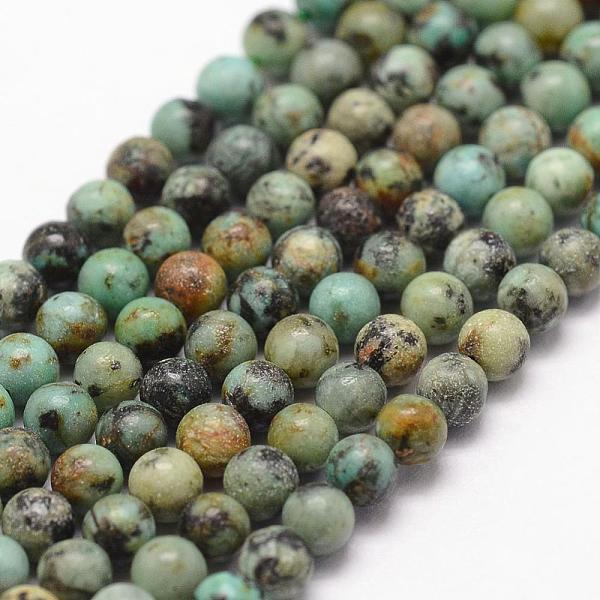 

PandaHall Natural African Turquoise(Jasper) Beads Strands, Round, 3mm, Hole: 0.5mm, about 125pcs/strand African Turquoise(Jasper) Round