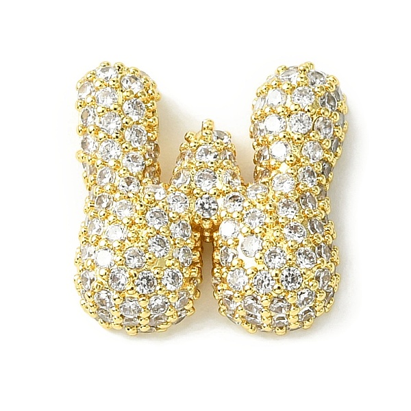 

PandaHall Rack Plating Brass Clear Cubic Zirconia Pendants, Cadmium Free & Lead Free, Long-Lasting Plated, Alphabet, Real 18K Gold Plated...