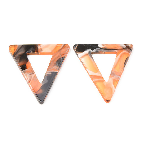 

PandaHall Acrylic Pendants, Triangle, Dark Orange, 34x30x2mm, Hole: 1.5mm Acrylic Triangle