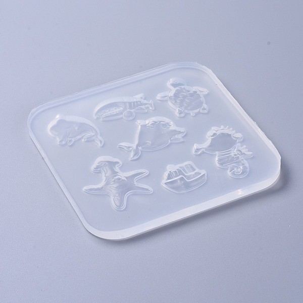 

PandaHall Silicone Molds, Resin Casting Molds, For UV Resin, Epoxy Resin Jewelry Making, Marine Organism, White, 122x122x8mm Silicone Mixed...