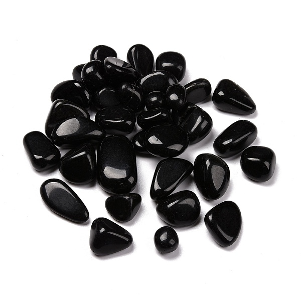 

PandaHall Natural Obsidian Beads, No Hole, Nuggets, Tumbled Stone, Healing Stones for 7 Chakras Balancing, Crystal Therapy, Meditation...