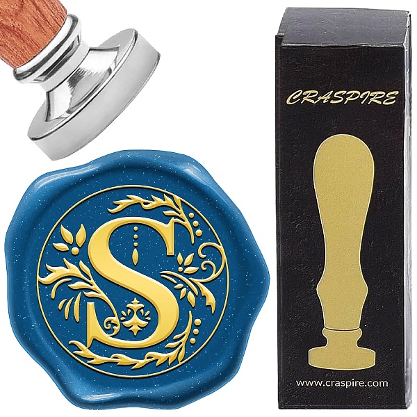 

PandaHall CRASPIRE Letter S Initials Sealing Wax Stamp Retro Alphabet Wax Seal Stamps Classic Vintage 26 Letters A-Z 25mm Removable Silver...