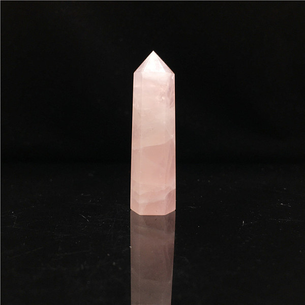 

PandaHall Point Tower Natural Rose Quartz Home Display Decoration, Healing Stone Wands, for Reiki Chakra Meditation Therapy Decos, Hexagon...