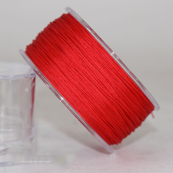 

PandaHall Nylon Thread Cord, For Jewelry Making, Red, 0.4mm, about 196.85 yards(180m)/roll Nylon Red