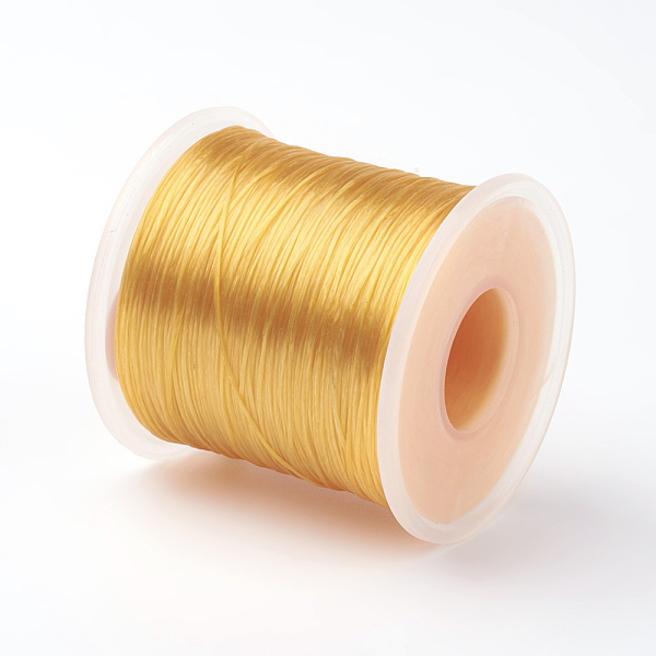 

PandaHall Japanese Flat Elastic Crystal String, Elastic Beading Thread, for Stretch Bracelet Making, Gold, 0.5mm, about 328.08 yards...