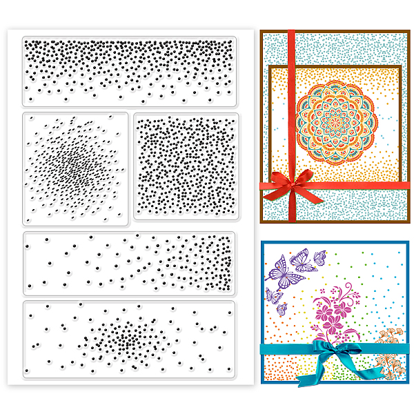 

PandaHall PH Clear Stamps, Dot Silicone Clear Stamps Transparent Seals Stamp Rubber Stamp for Holiday Card Making Journaling Photo Album...